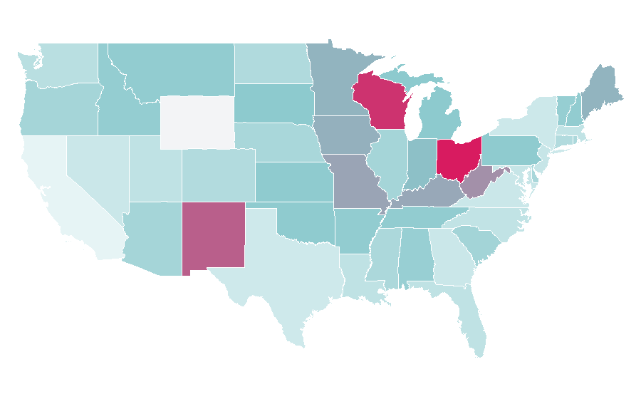 Affinity by region — Hot in Cleveland, United States