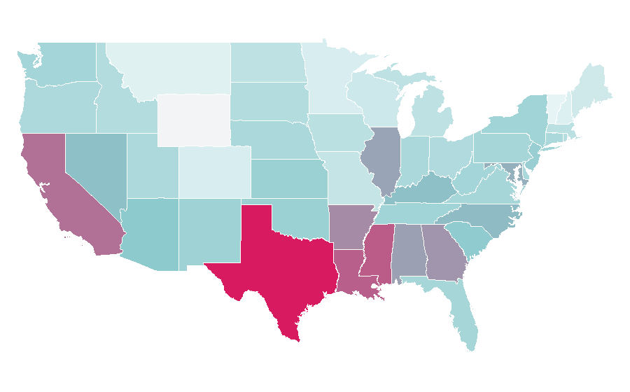 Affinity by region — Hot Pockets, United States