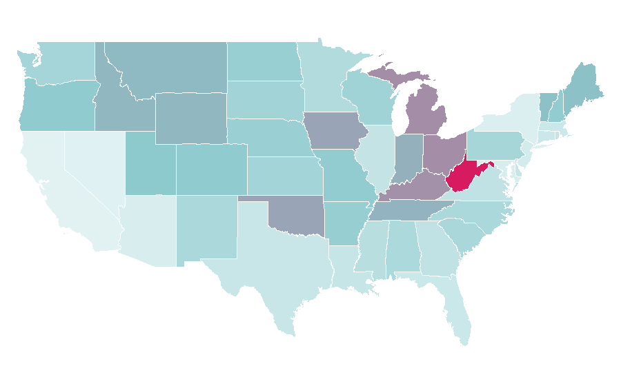 Affinität nach Region — Hot tub, USA