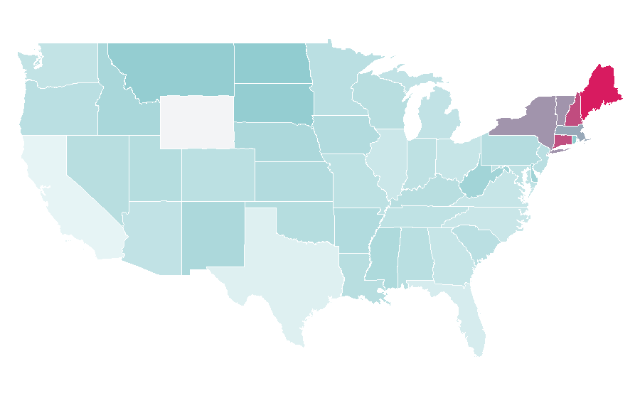 Affinity by region — Hot water storage tank, United States
