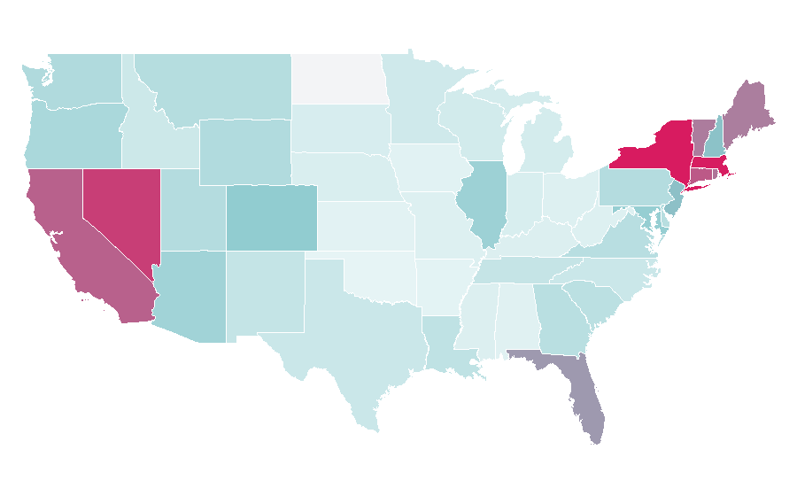 Affinity by region — Hotel Tonight, United States
