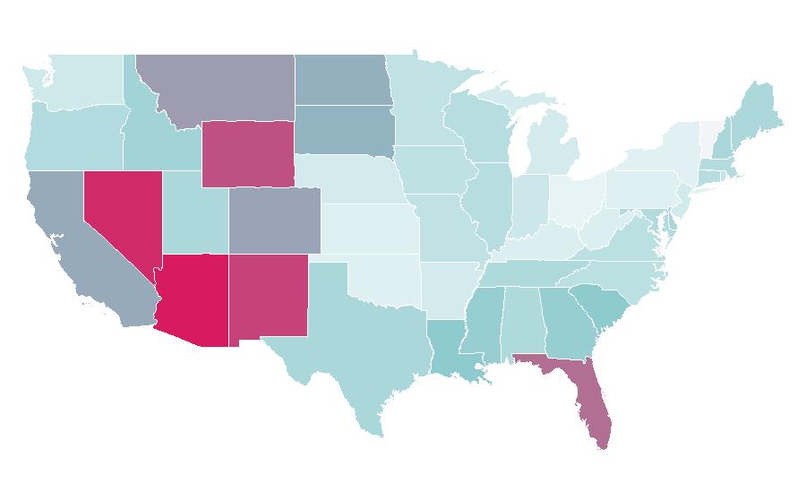 Affinity by region — Hotels.com, United States