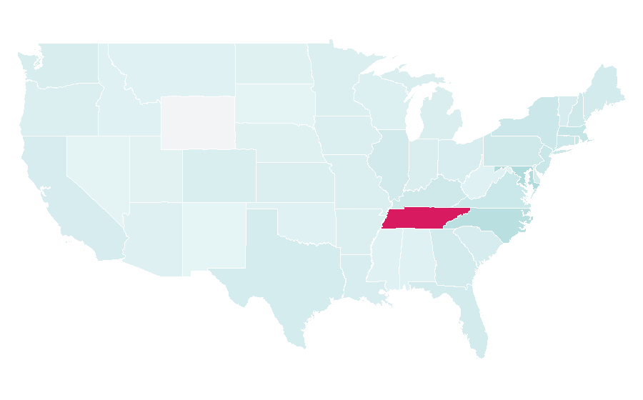 Affinity by region — House of Cards (U.S. TV series), United States