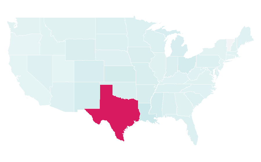 Affinità per regione — Houston Texans, Stati Uniti