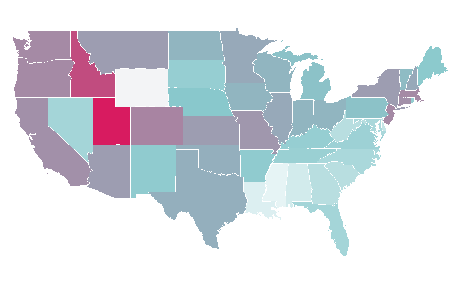 Affinity by region — How I Met Your Mother, United States