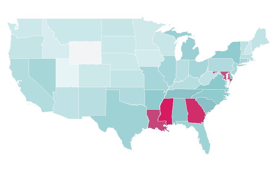 Affinity by region — How Stella Got Her Groove Back, United States