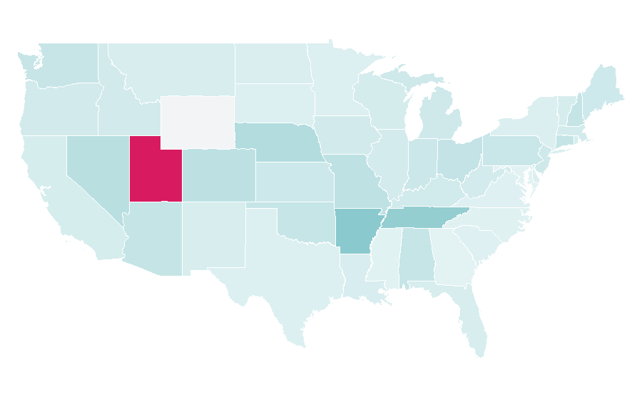 Affinity by region — Howard Jones (musician), United States