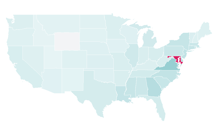 Affinity by region — Howard University, United States
