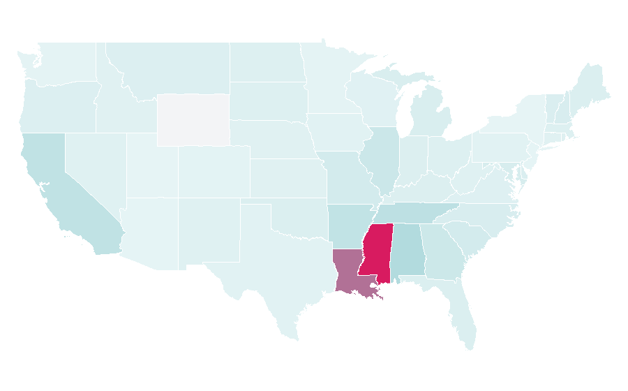 Affinity by region — Howlin' Wolf, United States