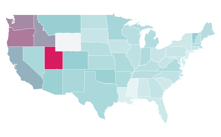 Affinity by region — Howl's Moving Castle, United States