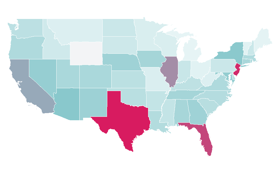 Affinity by region — Hoy (TV series), United States