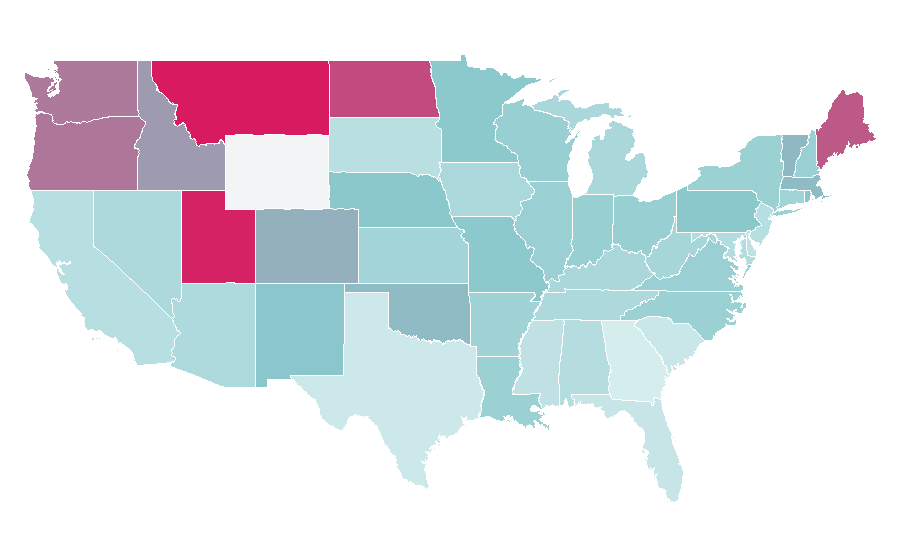 Affinity by region — Hozier (musician), United States