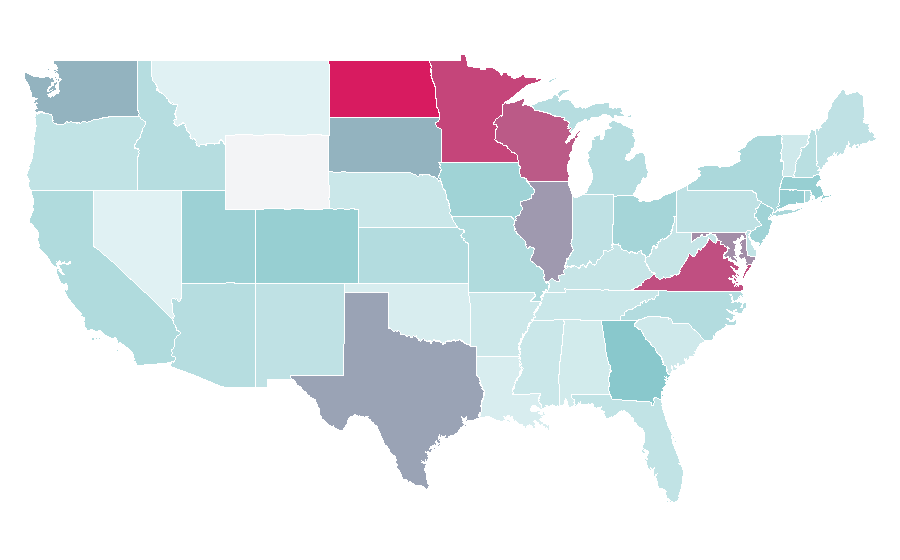 Affinity by region — HP EliteBook, United States