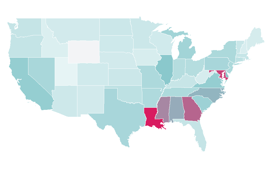 Affinity by region — Huey P. Newton, United States