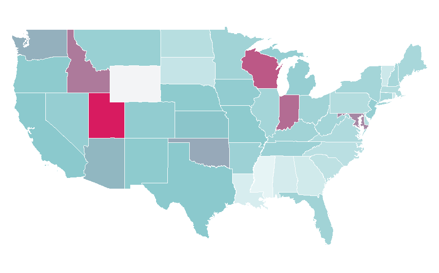 Affinity by region — Hugh Jackman, United States