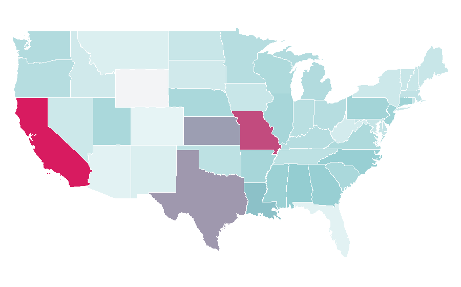 Affinity by region — Hula hoop, United States