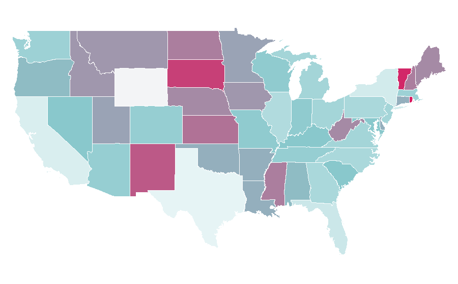 Affinity by region — Human factors and ergonomics, United States