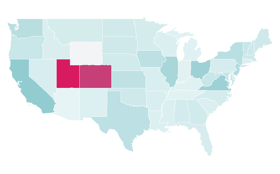 Affinity by region — Human resource consulting, United States