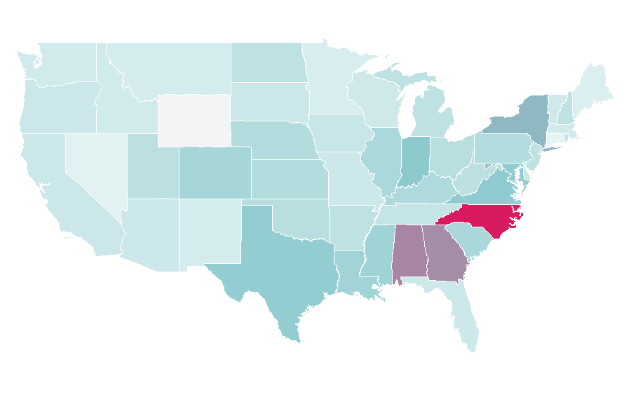 Affinität nach Region — Human resource management, USA