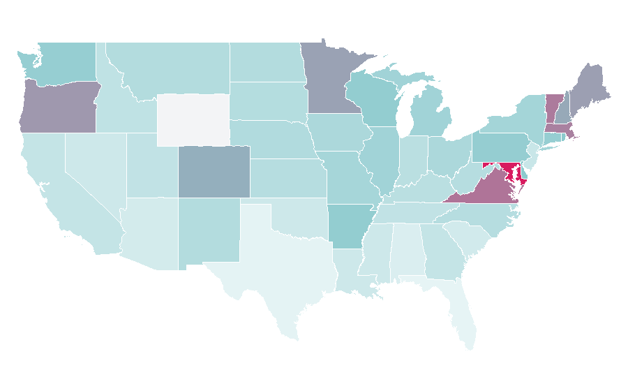 Affinity by region — Human Rights Campaign, United States