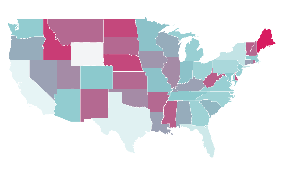 Affinität nach Region — Human voice, USA