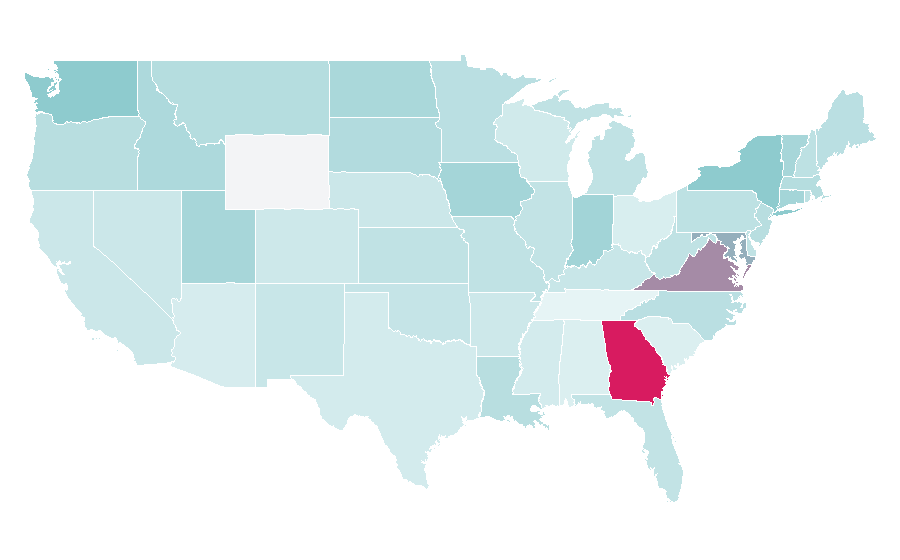Affinity by region — Humanitarian aid, United States