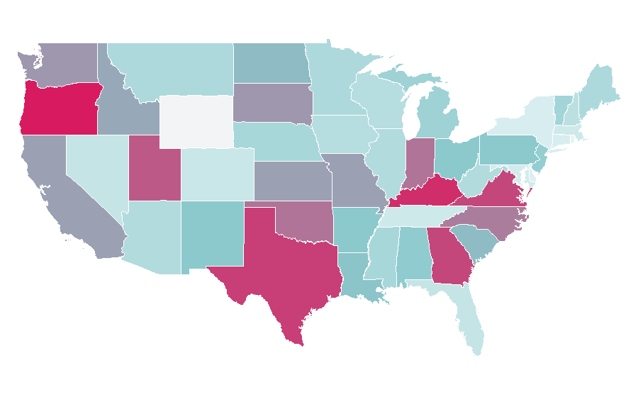 Affinity by region — Humans (TV series), United States
