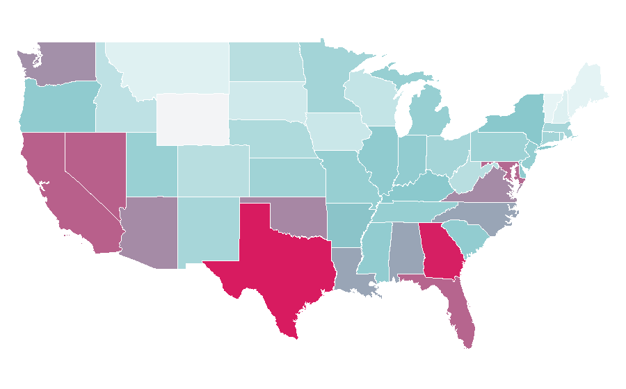 Affinity by region — Hunter × Hunter, United States