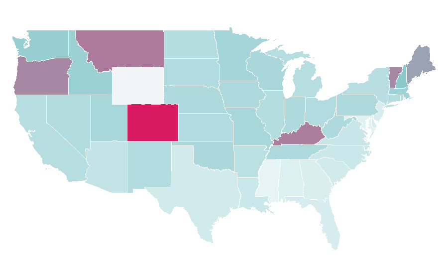 Affinity by region — Hunter S. Thompson, United States