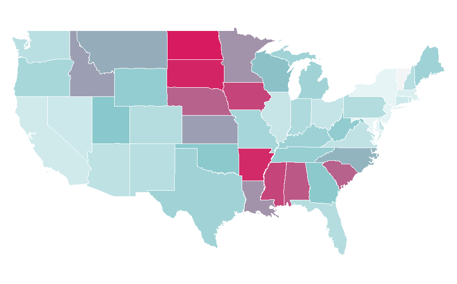 Affinity by region — Hunting dog, United States