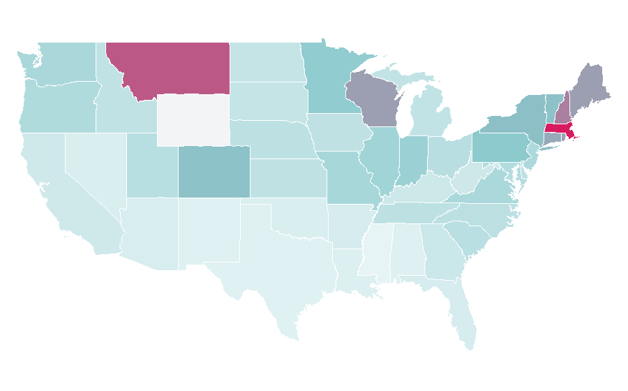 Affinity by region — Hurling, United States
