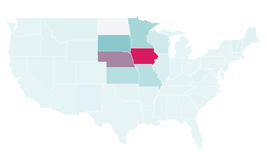 Affinity by region — Hy-Vee, United States