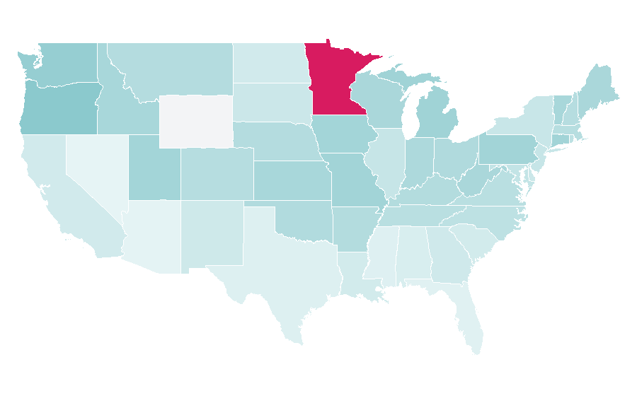 Affinity by region — Hyacinth (plant), United States