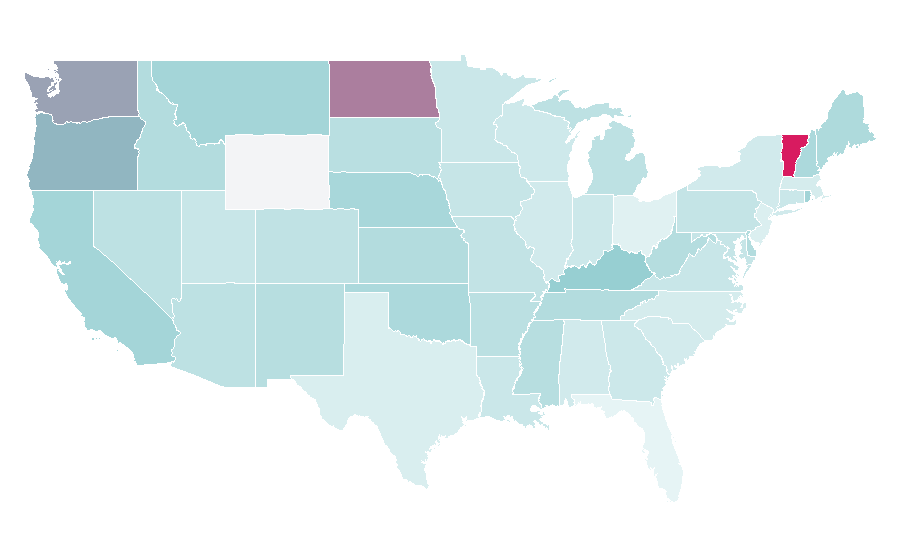 Affinity by region — Hybrid electric vehicle, United States