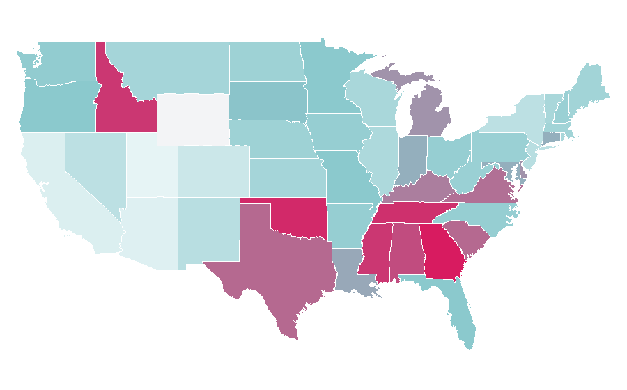 Affinity by region — Hydro massage, United States