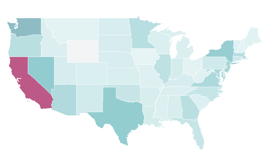 Affinity by region — Hyuna, United States