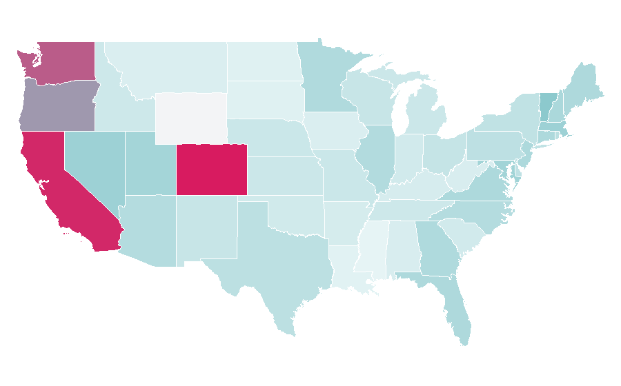 Affinity by region — Hyundai Ioniq 5, United States