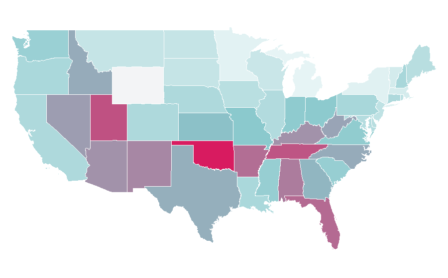 Affinity by region — Hyundai Veloster, United States