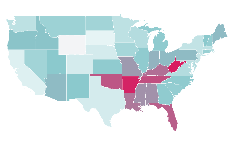 Affinity by region — I Dream of Jeannie, United States
