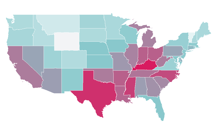 Affinity by region — I Know What You Did Last Summer, United States