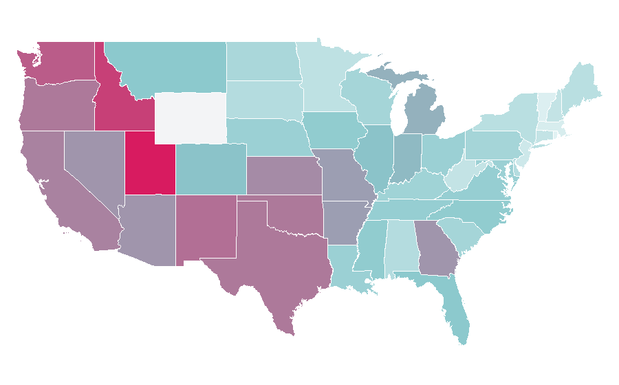 Affinity by region — I, Robot (film), United States