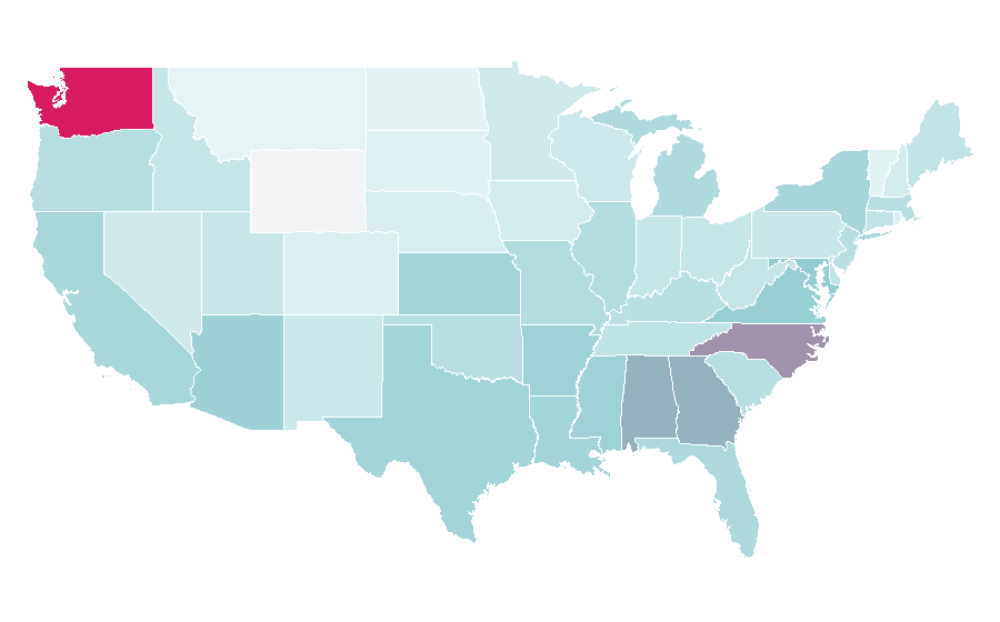 Affinity by region — IAM (band), United States