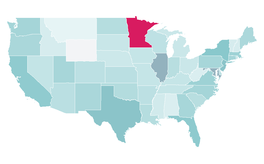 Affinität nach Region — Ice, USA