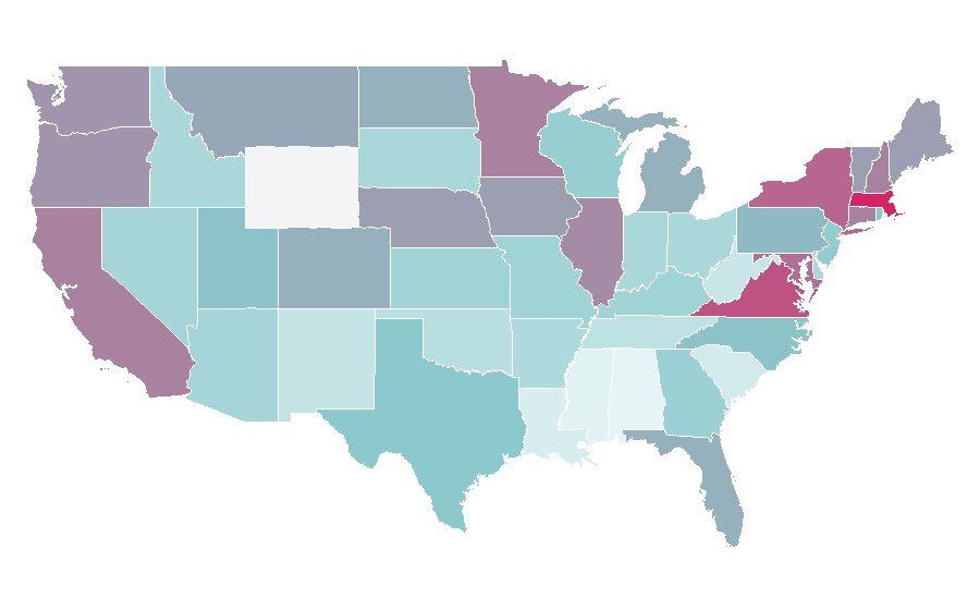 Affinity by region — Ice Breakers (candy), United States