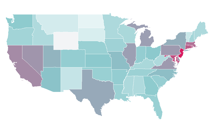 Affinity by region — Ice cream cake, United States