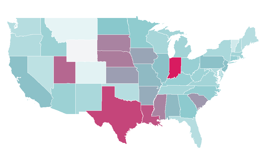 Affinity by region — Ice cream cone, United States