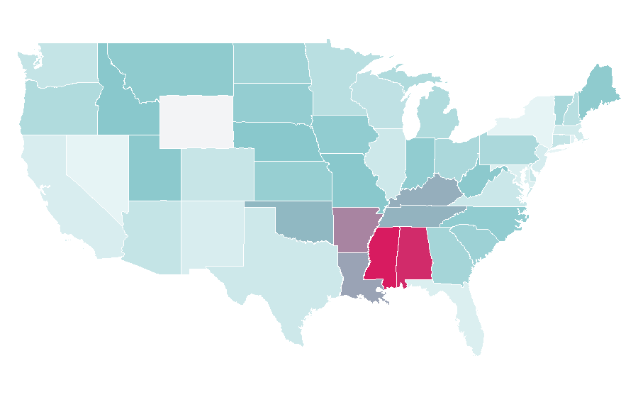 Affinity by region — Ice cream maker, United States
