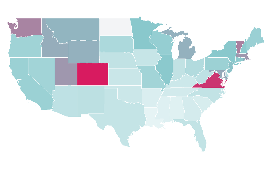 Affinity by region — Ice rink, United States