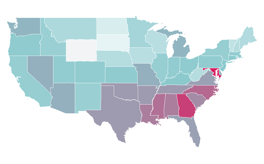 Affinity by region — Idris Elba, United States