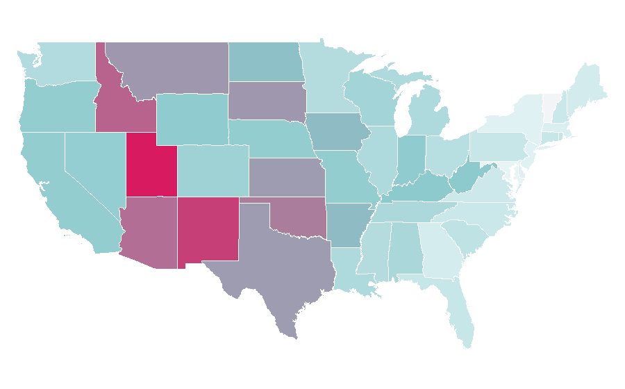 Affinity by region — If I Stay (film), United States
